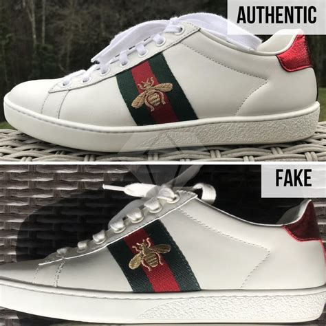 fake gucci bee shoes vs real|are gucci ace sneakers real.